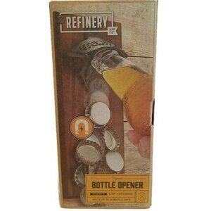 Magnetic Bottle Opener Vintage Metal Finished Wood